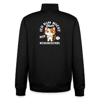 Nicht stur nur Meinungsstabil - Unisex Organic Zip Sweatshirt von Stanley/Stella - Schwarz - Hinten - AI Model Male 185 light (185cm)