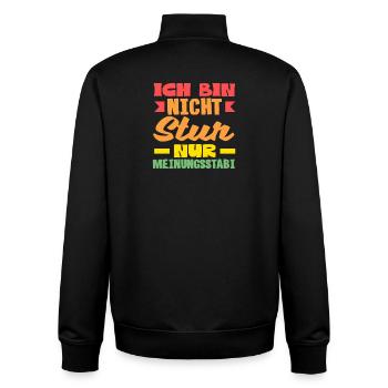 Nicht stur nur Meinungsstabil - Unisex Organic Zip Sweatshirt von Stanley/Stella - Schwarz - Hinten - AI Model Male 185 light (185cm)