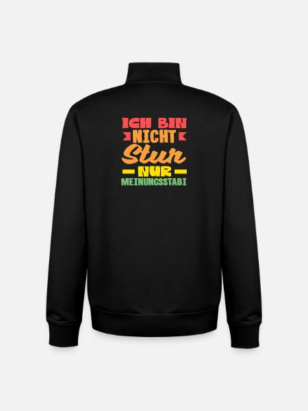 Nicht stur nur Meinungsstabil - Unisex Organic Zip Sweatshirt von Stanley/Stella - Schwarz
