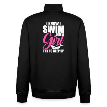 Natation Sports nautiques Float Gifts - Sweat zippé unisexe en coton bio Stanley/Stella - noir - Dos - AI Model Male 185 light (185cm)