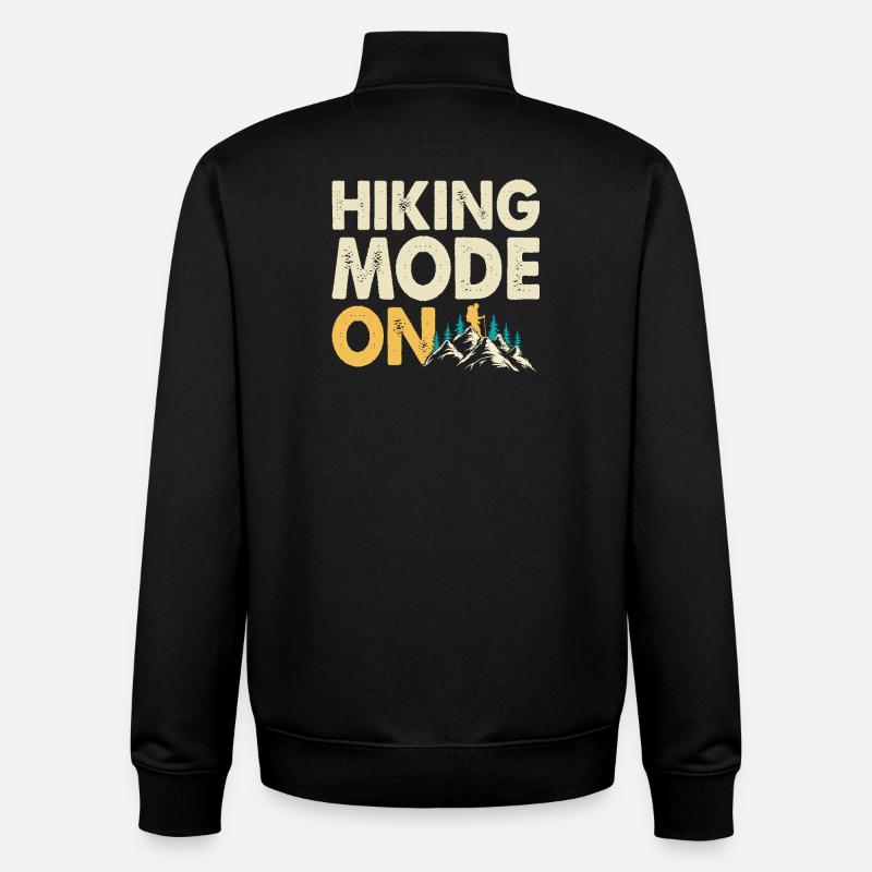 Wandern Wanderer Bergsteiger Geschenk - Unisex Organic Zip Sweatshirt von Stanley/Stella - Schwarz