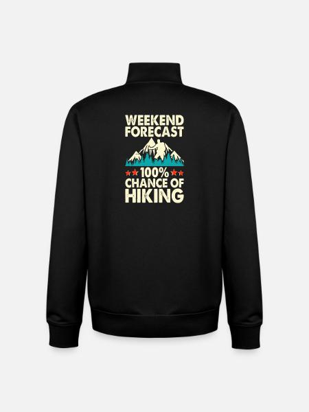 Hiking Hiker Mountaineer Gift - Unisex Organic Zip Sweatshirt by Stanley/Stella - black