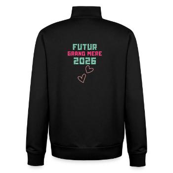Future Grandmother 2026 - Unisex Organic Zip Sweatshirt by Stanley/Stella - black - Back - AI Model Male 185 light (185cm)