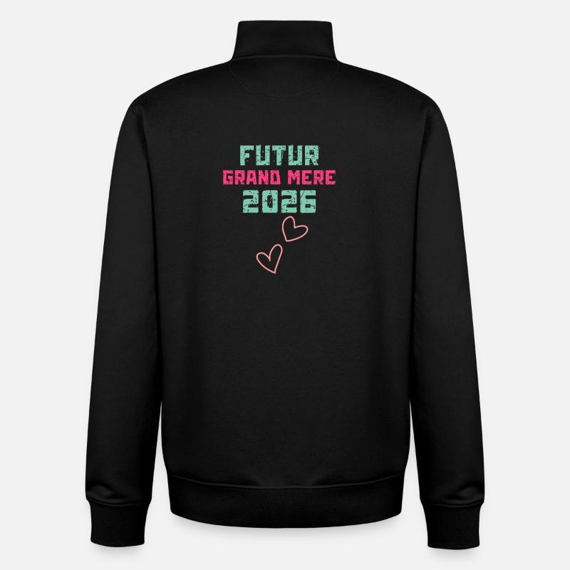Zukünftige Großmutter 2026 - Unisex Organic Zip Sweatshirt von Stanley/Stella - Schwarz