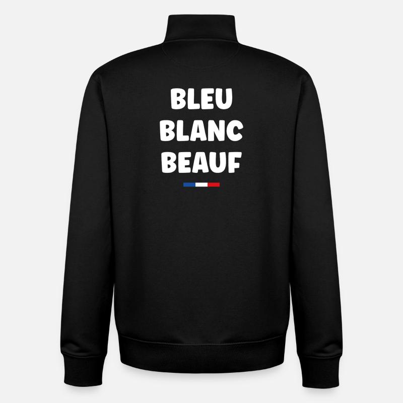 beauf - Sweat zippé unisexe en coton bio Stanley/Stella - noir