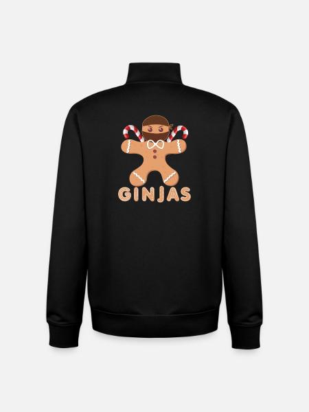 Masked gingerbread with frosting - Unisex Organic Zip Sweatshirt by Stanley/Stella - black
