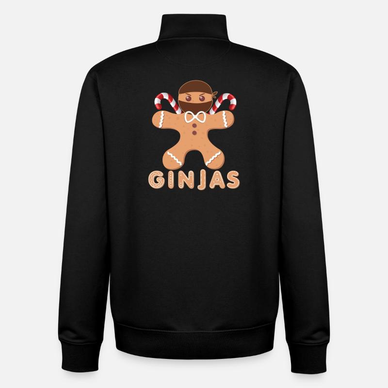 Pain d’épices masqué avec glaçage - Sweat zippé unisexe en coton bio Stanley/Stella - noir
