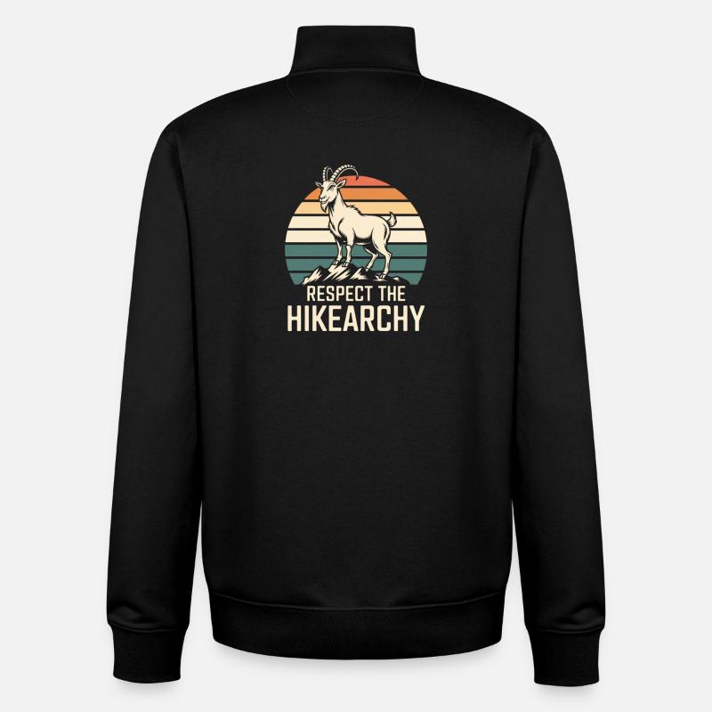 Hiking Wanderer Humor - Unisex Organic Zip Sweatshirt by Stanley/Stella - black