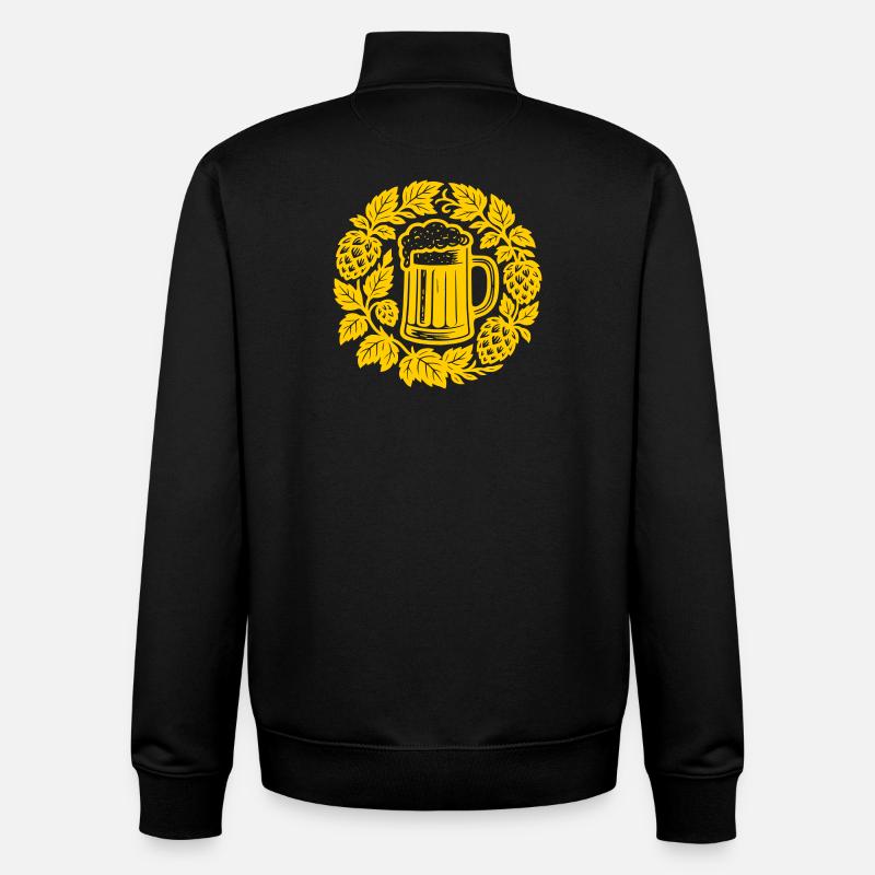 Bier kranz - Sweat zippé unisexe en coton bio Stanley/Stella - noir