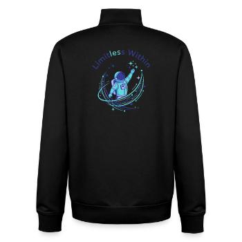 Grenzen im Inneren - Unisex Organic Zip Sweatshirt von Stanley/Stella - Schwarz - Hinten - AI Model Male 185 light (185cm)