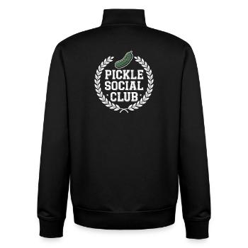 Pickle Social Club Concombre Humour Crew - Sweat zippé unisexe en coton bio Stanley/Stella - noir - Dos - AI Model Male 185 light (185cm)