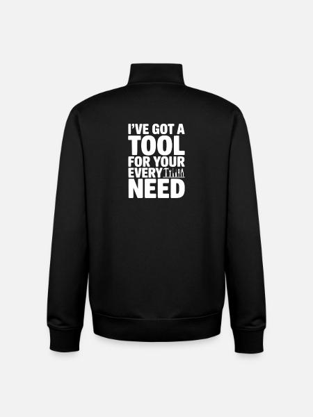 Jeg har et værktøj til alle dine behov - Stanley/Stella unisex sweatshirt med lynlås i økologisk - sort