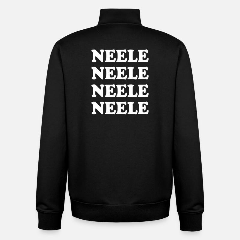 Nom : Neele - Sweat zippé unisexe en coton bio Stanley/Stella - noir