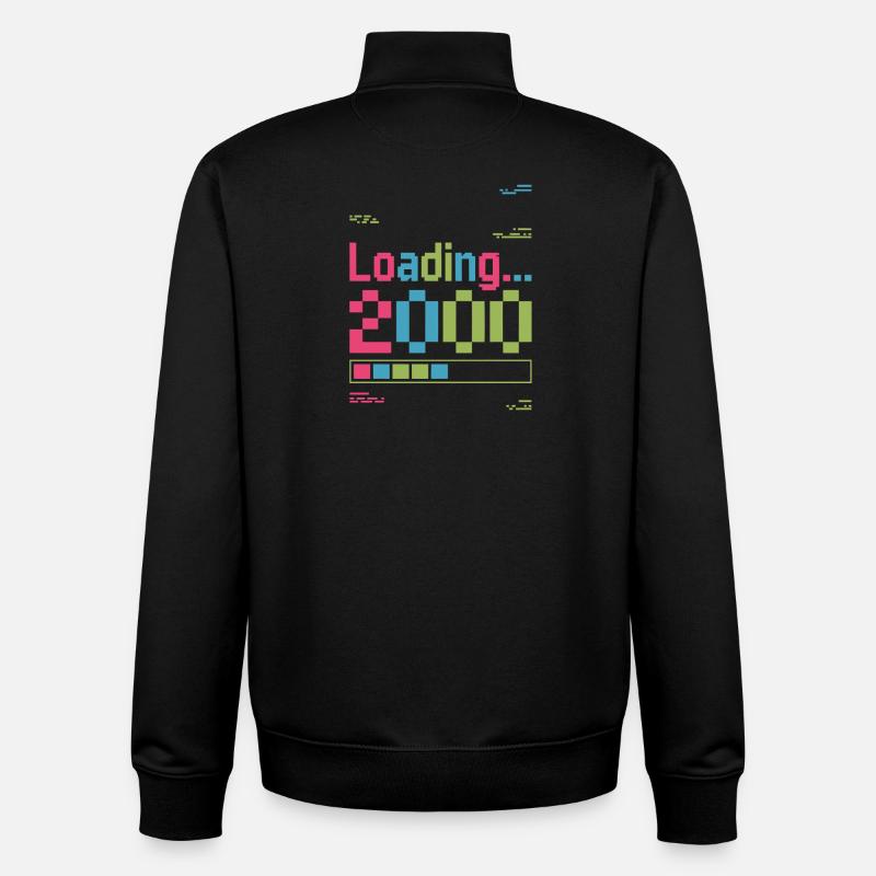 Loading 2000 Pixel Ladebildschirm - Unisex Organic Zip Sweatshirt von Stanley/Stella - Schwarz