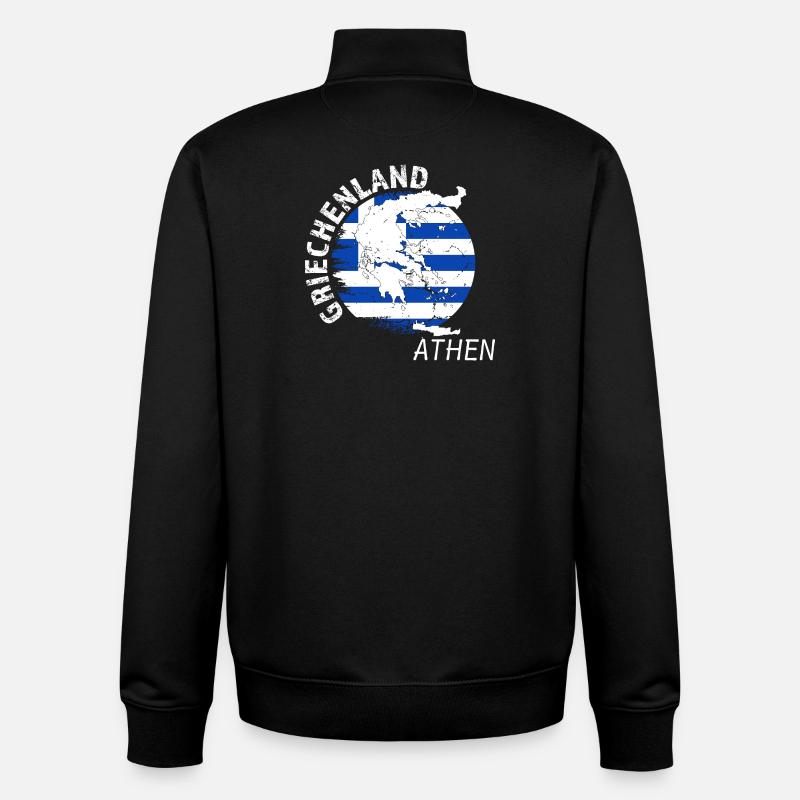Athènes - Sweat zippé unisexe en coton bio Stanley/Stella - noir