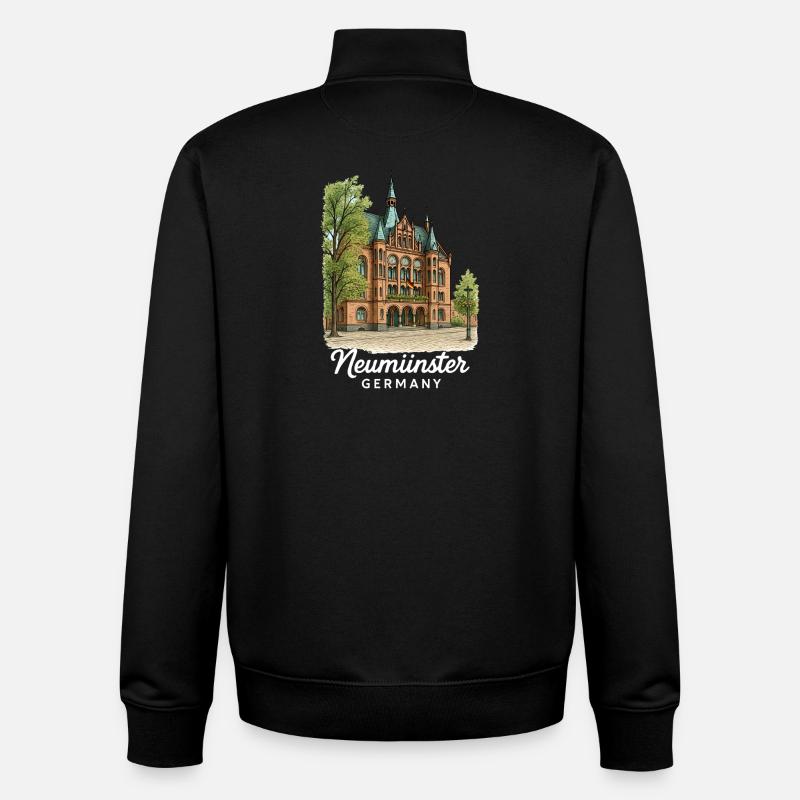 Neumünster - Unisex Organic Zip Sweatshirt by Stanley/Stella - black