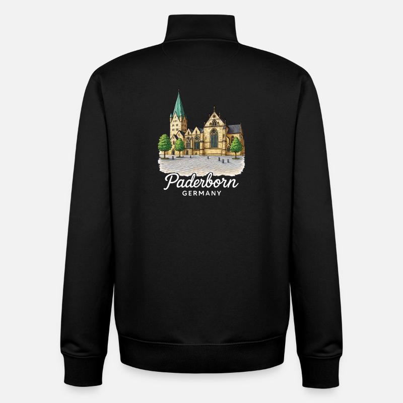 Paderborn - Unisex Organic Zip Sweatshirt by Stanley/Stella - black