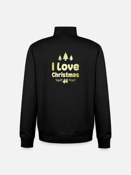 J’adore Noël - Sweat zippé unisexe en coton bio Stanley/Stella - noir