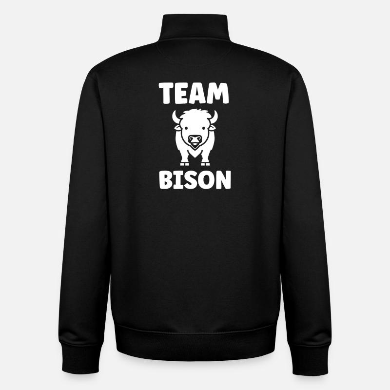 Bison - Sweat zippé unisexe en coton bio Stanley/Stella - noir