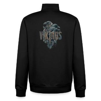 Odin-Crow-Viking-Sword-Nordic - Unisex Organic Zip Sweatshirt von Stanley/Stella - Schwarz - Hinten - AI Model Male 185 light (185cm)