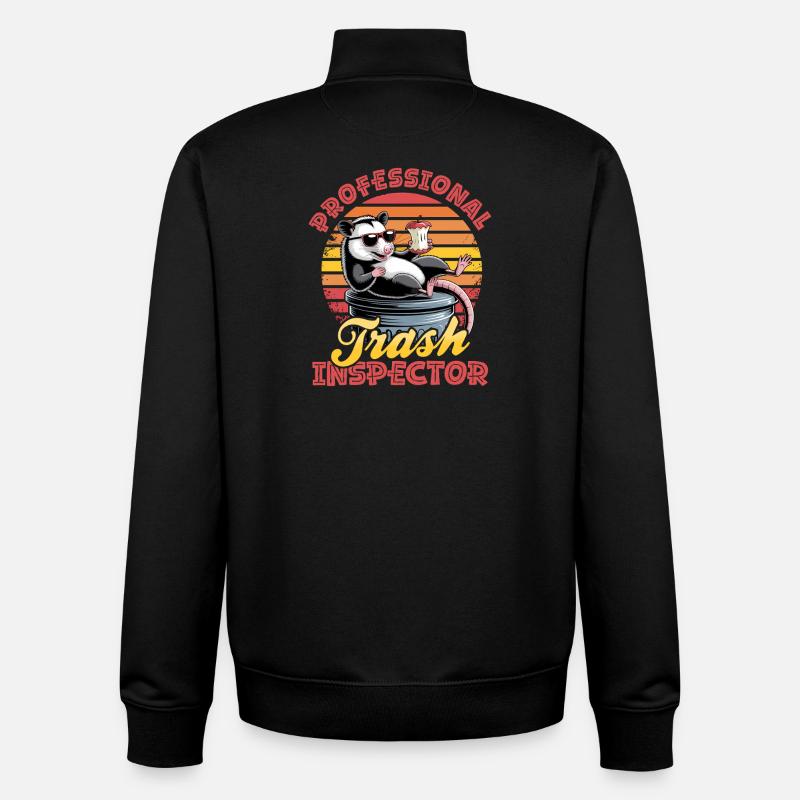 Funny Opossum - Unisex Organic Zip Sweatshirt von Stanley/Stella - Schwarz