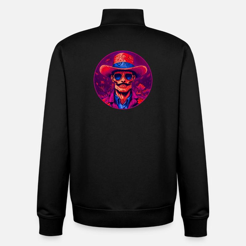 Bronko55 No.81 – Old Man with a Hat - Unisex Organic Zip Sweatshirt by Stanley/Stella - black
