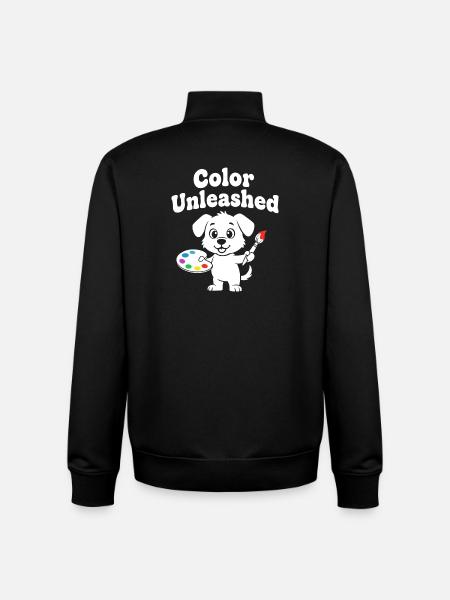 Farbfreigeist Hund - Sweat zippé unisexe en coton bio Stanley/Stella - noir