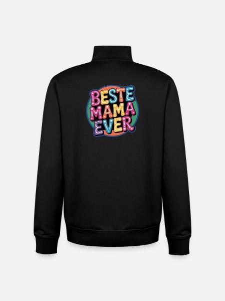 Beste Mama Ever – Bunte Bubbelkunst - Unisex Organic Zip Sweatshirt von Stanley/Stella - Schwarz
