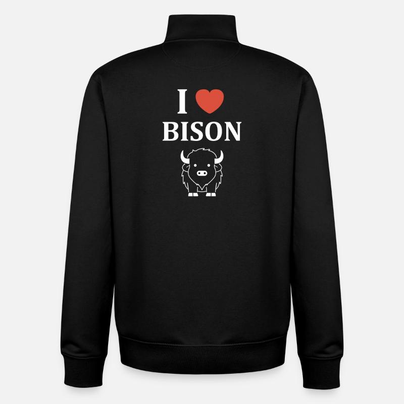 Bison - Unisex Organic Zip Sweatshirt von Stanley/Stella - Schwarz