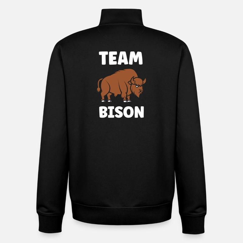 Bison - Unisex Organic Zip Sweatshirt von Stanley/Stella - Schwarz