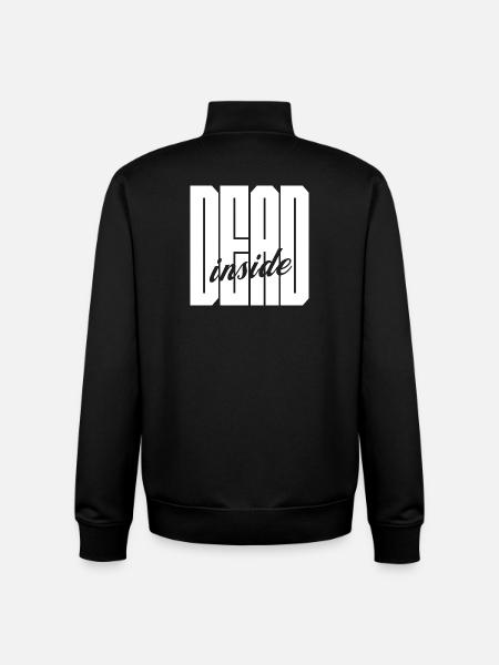 Dead Inside bold logo - Unisex Organic Zip Sweatshirt by Stanley/Stella - black
