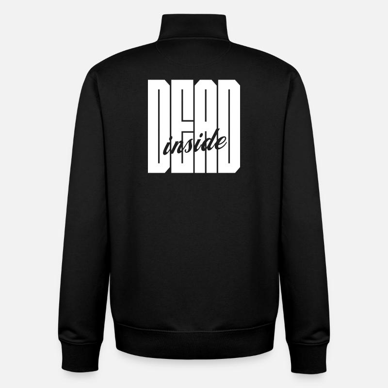 Dead Inside fettes Logo - Unisex Organic Zip Sweatshirt von Stanley/Stella - Schwarz