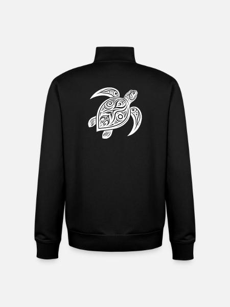 Turtle Tattoo Style – Mystical Design - Unisex Organic Zip Sweatshirt by Stanley/Stella - black