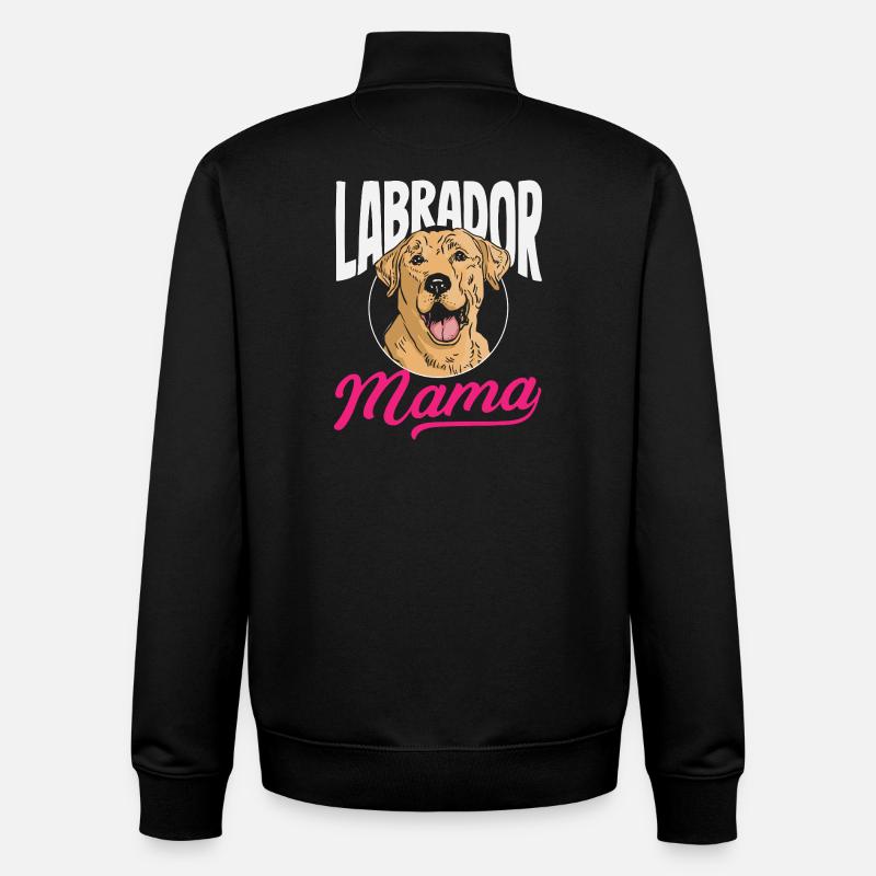 Astuces du Labrador - Sweat zippé unisexe en coton bio Stanley/Stella - noir