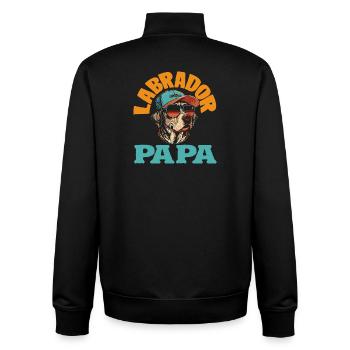 Astuces du Labrador - Sweat zippé unisexe en coton bio Stanley/Stella - noir - Dos - AI Model Male 185 light (185cm)