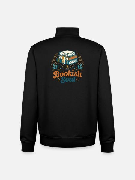Bookish Soul - Unisex Organic Zip Sweatshirt von Stanley/Stella - Schwarz
