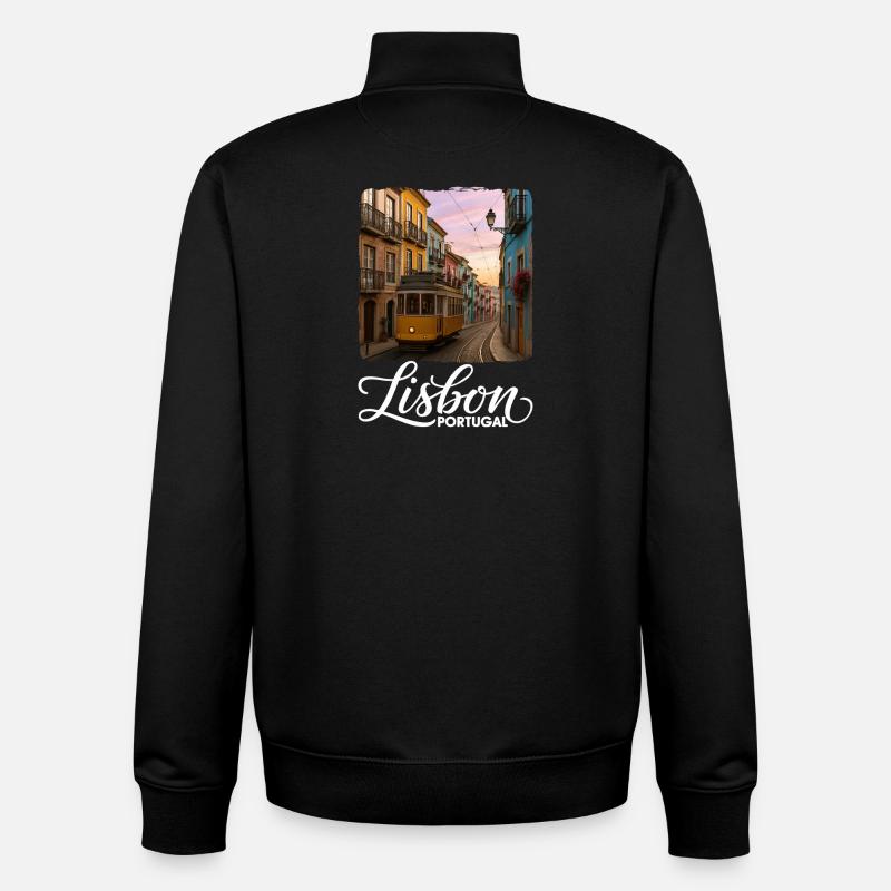Lissabon - Unisex Organic Zip Sweatshirt von Stanley/Stella - Schwarz