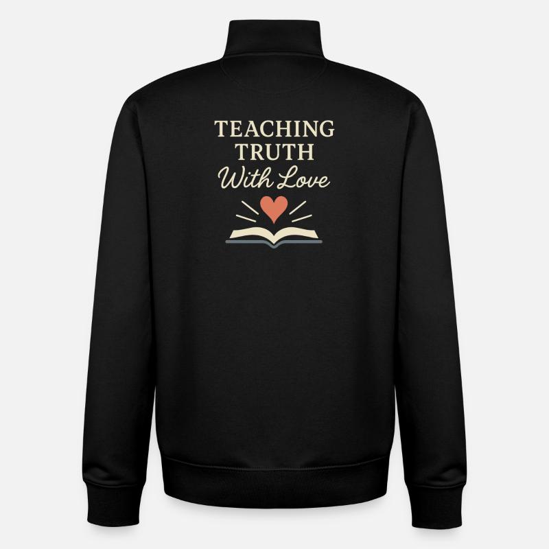 Christlicher Lehrer, Glaubensbasierter - Unisex Organic Zip Sweatshirt von Stanley/Stella - Schwarz