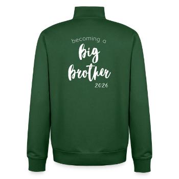 Become a Big Brother 2026 - Unisex Organic Zip Sweatshirt by Stanley/Stella - bottle green - Back - AI Model Male 185 dark (185cm)