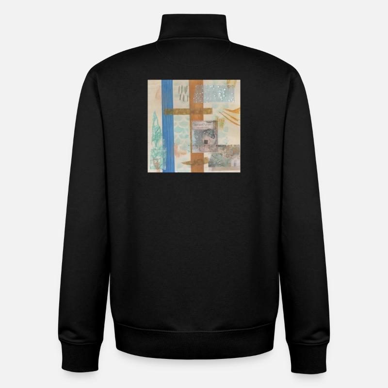 Abstract collage - Unisex Organic Zip Sweatshirt by Stanley/Stella - black