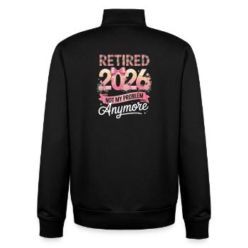 Im Ruhestand 2026 nicht mehr mein Problem - Unisex Organic Zip Sweatshirt von Stanley/Stella - Schwarz - Hinten - AI Model Male 185 light (185cm)