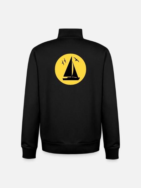 Sail - Unisex Organic Zip Sweatshirt by Stanley/Stella - black