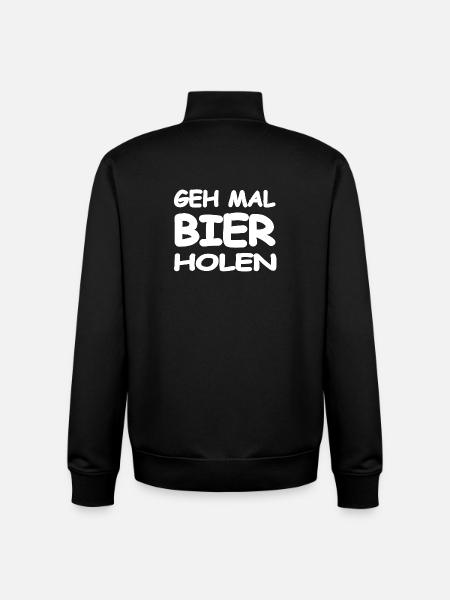 Bière - Sweat zippé unisexe en coton bio Stanley/Stella - noir