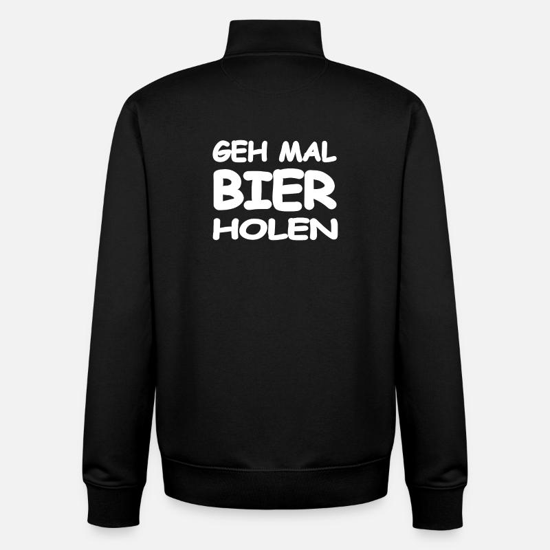 Bier - Unisex Organic Zip Sweatshirt von Stanley/Stella - Schwarz