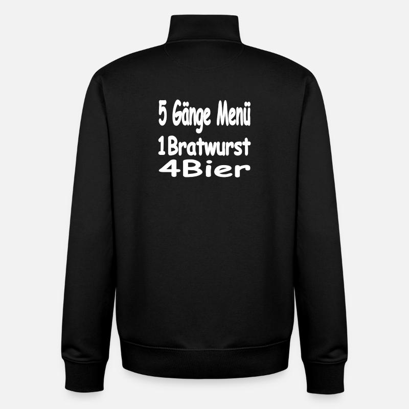 Bier - Unisex Organic Zip Sweatshirt von Stanley/Stella - Schwarz