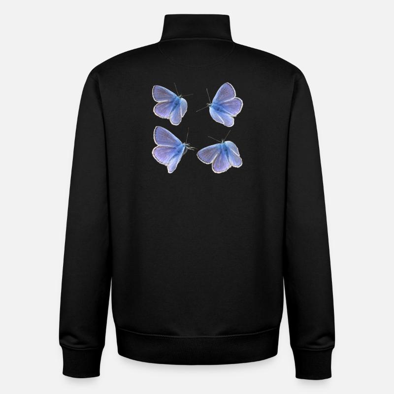 vier Bläulinge - Unisex Organic Zip Sweatshirt von Stanley/Stella - Schwarz