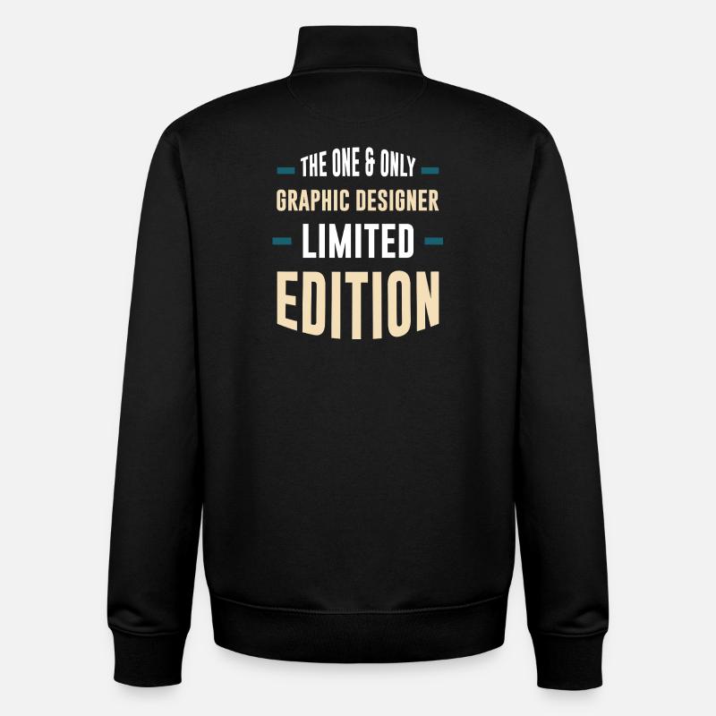 Conception graphique en édition limitée - Sweat zippé unisexe en coton bio Stanley/Stella - noir