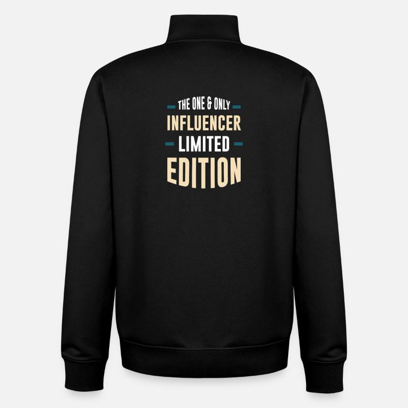 Seul influenceur en édition limitée - Sweat zippé unisexe en coton bio Stanley/Stella - noir