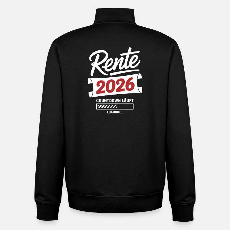 Rente 2026 Countdown Läuft - Unisex Organic Zip Sweatshirt von Stanley/Stella - Schwarz