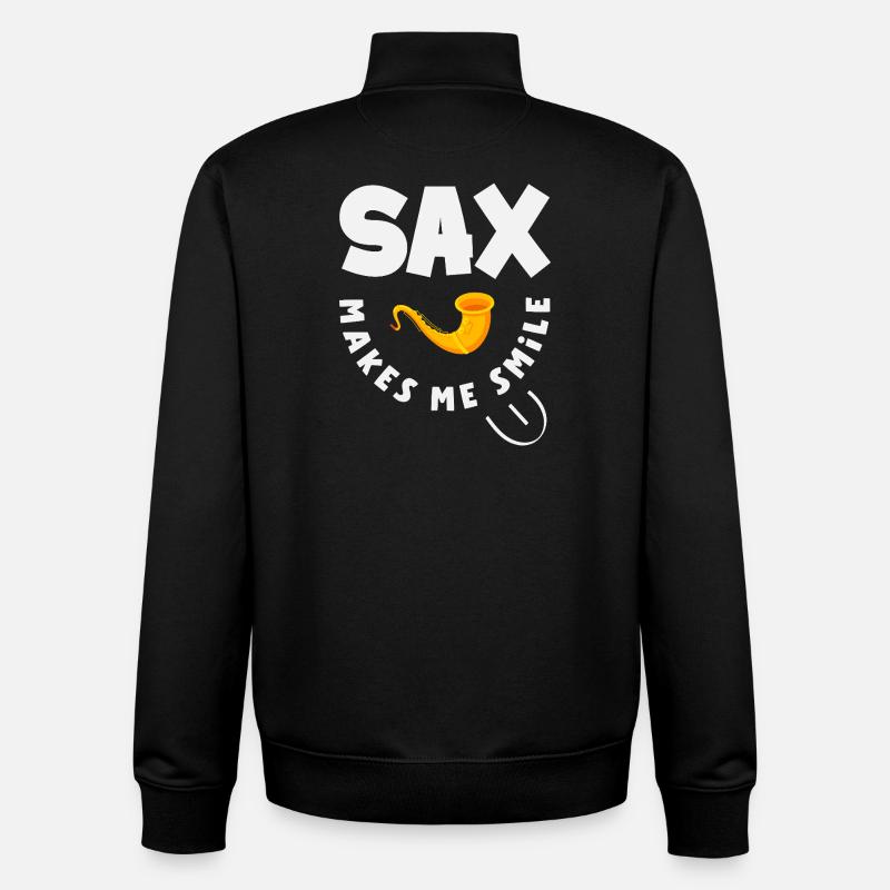 Saxofon - Unisex Organic Zip Sweatshirt von Stanley/Stella - Schwarz